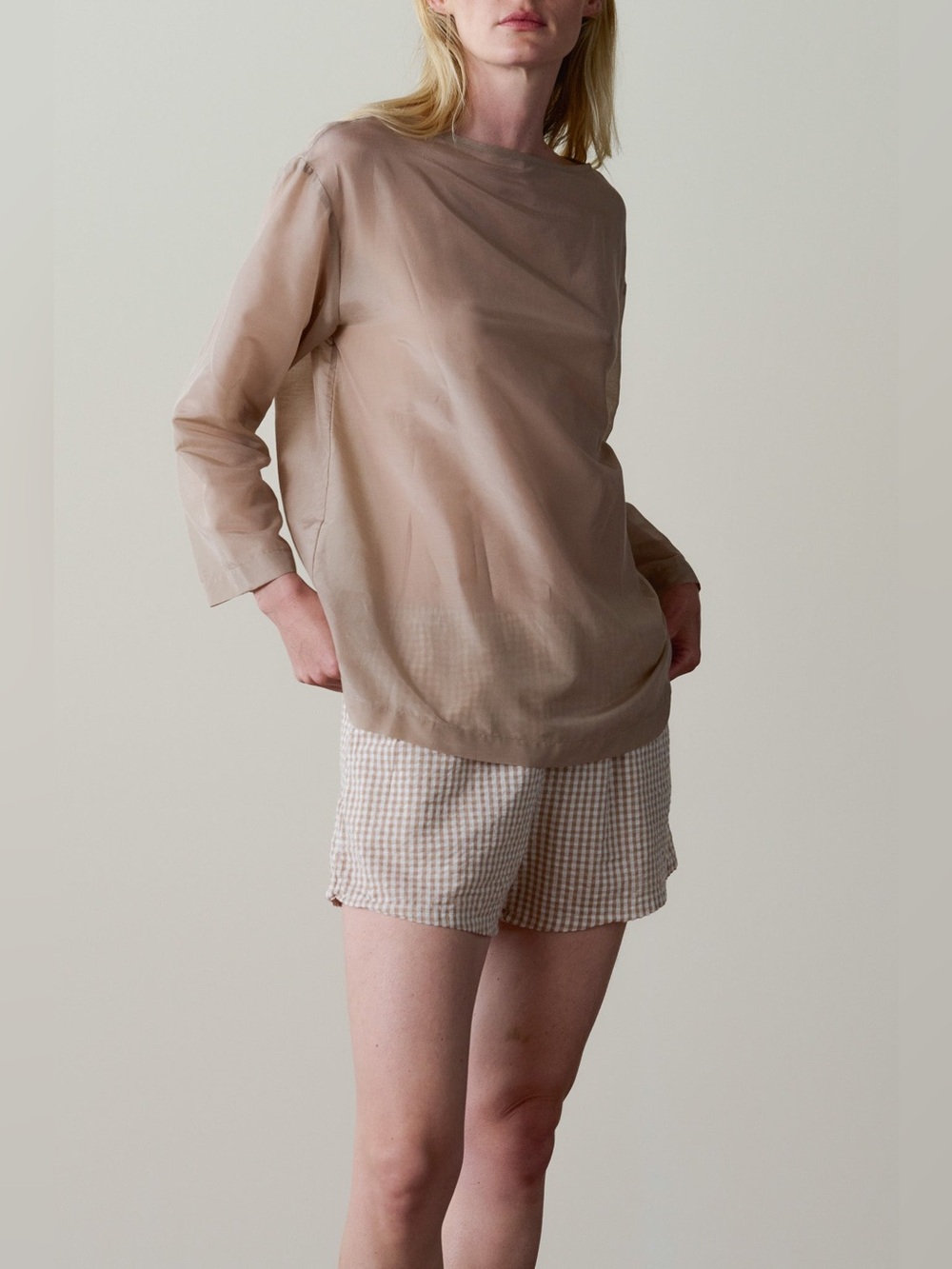 Donni The Cotton Gingham Tap Short size XXS